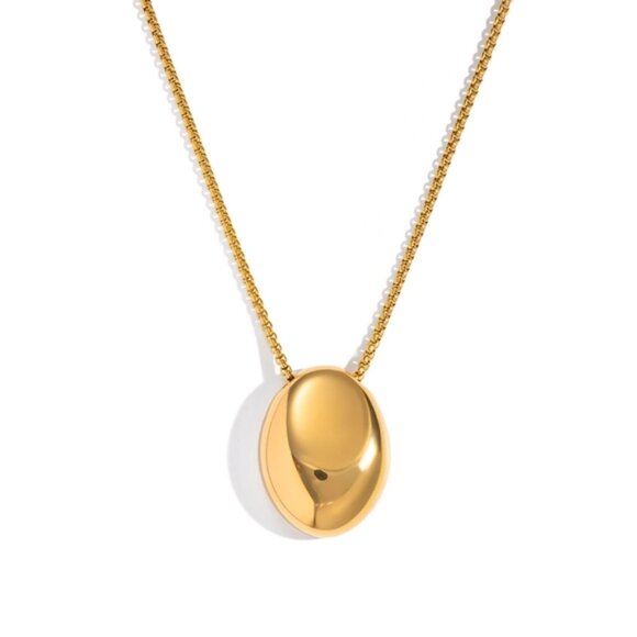 New! Anthropologie Gold Pebble Necklace (3006) NWOT - Picture 3 of 3